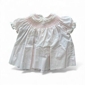Vintage Pink Smocked Baby Dress